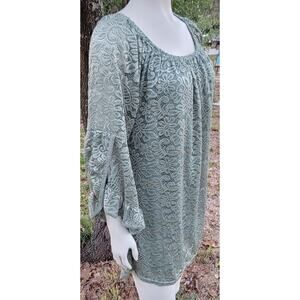 Lildy Green Full Lace Tunic L-XL Long Sleeve